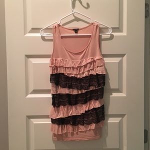 Ann Taylor pink and black top